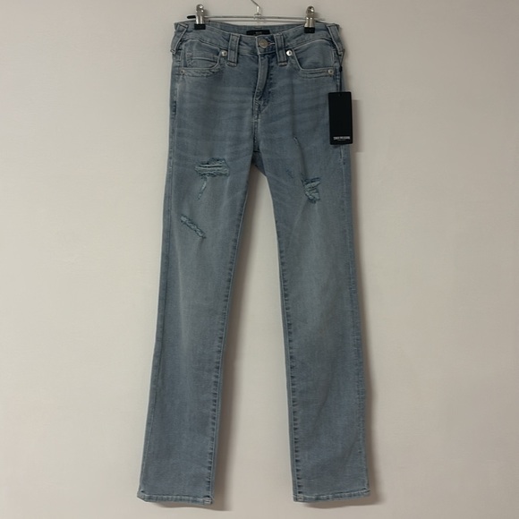 NWT True Religion Billie Mid-Rise Straight Light Wash - Picture 4 of 9